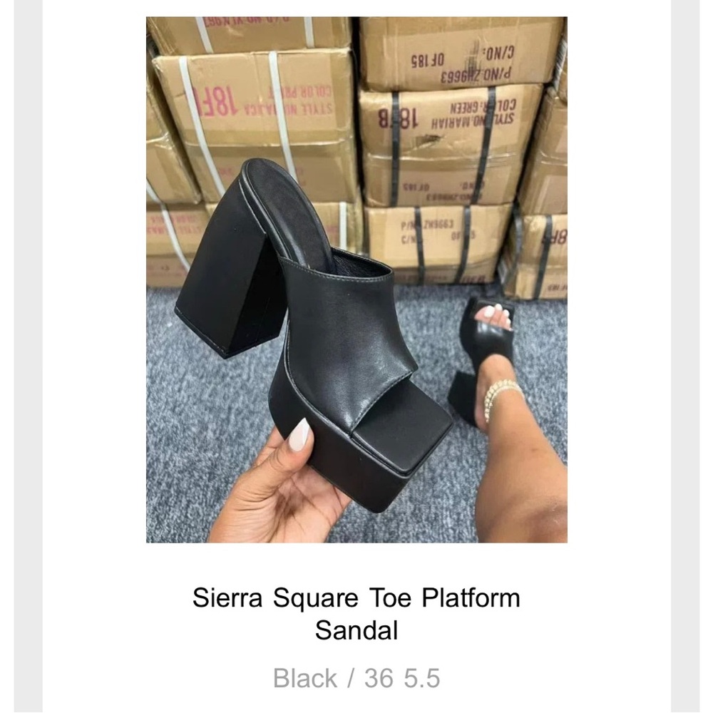 Square toe platform 5.5 never worn